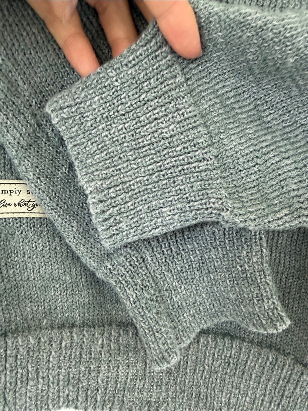 Simply Southern “MAMA” Sequin Gray Knit Pullover Crew- Womens M - Picture 4 of 6